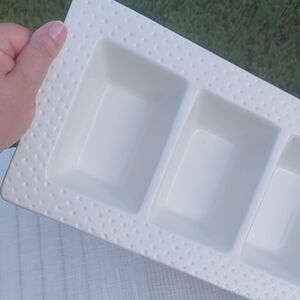 Nora Fleming Swiss Dot Serving Platter - 3 Divisions